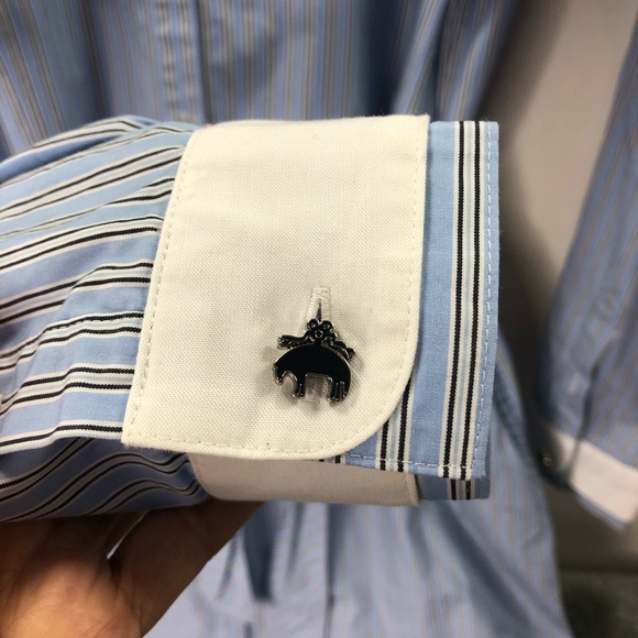 Brooks Brothers Red Fleece Shirt Dress12 Belted L/S Striped Embroidered Nautical - Picture 6 of 7